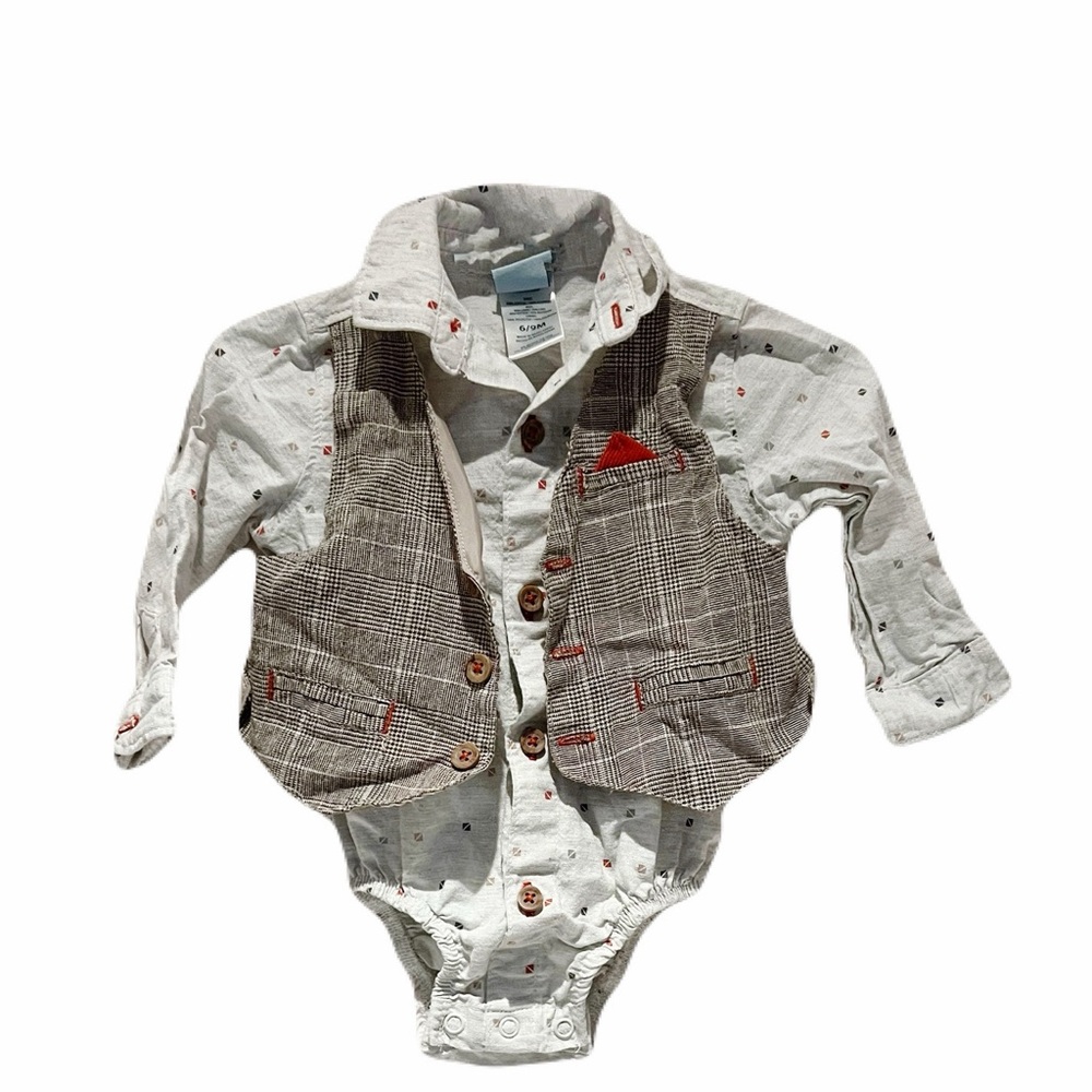 Little Lad bodysuit with built in vest